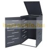 HWC-E83 Expandable waste bin storage galvanized steel in anthracite color