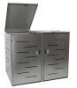 HWC-E83 DOUBLE Trash can storage expandable stainless steel 