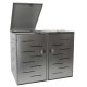 HWC-E83 DOUBLE Trash can storage expandable stainless steel 