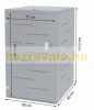 HWC-E83 Waste bin storage expandable stainless steel 108 x 61 x 76 cm 