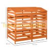 Garden bin storage wooden trash bin storage 2 bins 131x85x125 cm