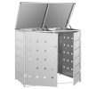HWC-E83 DOUBLE Trash can storage expandable stainless steel 