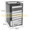 Garden bin storage galvanized steel trash bin storage 1 bin 117x68x80 cm dark brown