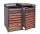 Garden bin storage galvanized steel trash bin storage 2 bins 117x132x80 cm dark brown
