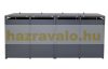 Garden bin storage galvanized steel trash bin storage 4 bins 117x264x80 cm dark brown