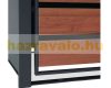 Garden bin storage galvanized steel trash bin storage 4 bins 117x264x80 cm dark brown