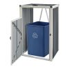Garden bin storage galvanized steel trash bin storage 1 bin 121x73x82 cm anthracite