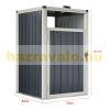 Garden bin storage galvanized steel trash bin storage 1 bin 121x73x82 cm anthracite
