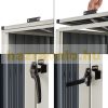 Garden bin storage galvanized steel trash bin storage 1 bin 121x73x82 cm anthracite