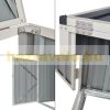 Garden bin storage galvanized steel trash bin storage 1 bin 121x73x82 cm anthracite