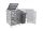  Garden trash can, wooden trash can, suitable for 1 additional trash can, for storing 80-240 liter trash, gray