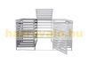  Garden trash can, wooden trash can, suitable for 1 additional trash can, for storing 80-240 liter trash, gray