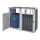 Garden bin storage galvanized steel trash bin storage 2 bins 121x146x82 cm anthracite