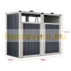 Garden bin storage galvanized steel trash bin storage 2 bins 121x146x82 cm anthracite