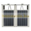 Garden bin storage galvanized steel trash bin storage 2 bins 121x146x82 cm anthracite