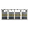 Garden bin storage galvanized steel trash bin storage 4 bins 121x292x82 cm anthracite
