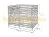 Garden bin storage wooden trash bin storage for storing 2 80-240 liter bins, gray