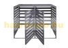 Garden bin storage wooden trash bin storage for storing 2 80-240 liter bins, gray