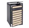 Garden bin storage galvanized steel trash bin storage 1 bin 117x68x80 cm light brown