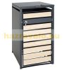 Garden bin storage galvanized steel trash bin storage 1 bin 117x68x80 cm light brown