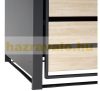 Garden bin storage galvanized steel trash bin storage 1 bin 117x68x80 cm light brown