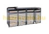 Garden bin storage galvanized steel trash bin storage 4 bins 117x264x80 cm light brown