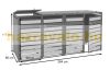 Garden bin storage galvanized steel trash bin storage 4 bins 117x264x80 cm light brown