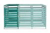  Garden trash bin wooden trash bin storage for 1 additional bin suitable for storing 80-240 liter bins green