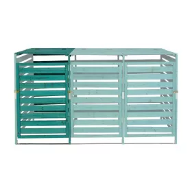    Kerti kukatároló fa szemeteskuka tároló 1 db kiegészítő kukatárolóhoz megfelelő 80-240 literes kuka tárolására zöld