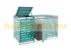  Garden trash bin wooden trash bin storage for 1 additional bin suitable for storing 80-240 liter bins green