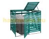 Garden bin storage wooden trash bin storage for storing 2 80-240 liter bins green