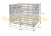 Garden bin storage wooden trash bin storage for storing 2 80-240 liter bins green