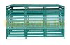 Garden bin storage wooden trash bin storage for storing 3 80-240 liter bins, green
