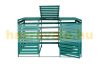Garden bin storage wooden trash bin storage for storing 3 80-240 liter bins, green