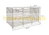 Garden bin storage wooden trash bin storage for storing 3 80-240 liter bins, green
