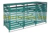 Garden bin storage wooden trash bin storage for storing 3 80-240 liter bins, green