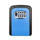 Key holder box with number lock key keeper can be mounted on a blue wall, for 5 keys