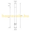 Outdoor lamp 111cm, with double socket E27 stainless steel