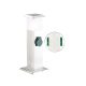 Outdoor lamp with double socket, stainless steel, 16x40.5x16 cm, silver 