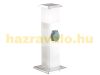 Outdoor lamp with double socket, stainless steel, 16x40.5x16 cm, silver 