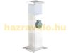 Outdoor lamp with double socket, stainless steel, 16x40.5x16 cm, silver 