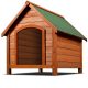 Pointed roof wooden dog house 82 x 72 x 85 cm brown 