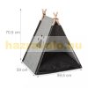 Dog house felt dog tent anthracite-light gray dog ​​bed 