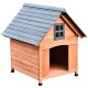 Wooden dog house 81x91.5x98.5 cm in gray color 