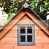 Wooden dog house 81x91.5x98.5 cm in gray color 