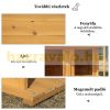 Wooden dog house 127x110x109 cm house for 2 small and medium-sized dogs