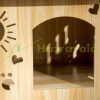 Dog house 69x50x58.5 cm with ventilation holes, weatherproof wood material black+wood 