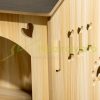 Dog house 69x50x58.5 cm with ventilation holes, weatherproof wood material black+wood 
