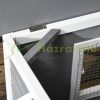 Dog house 109x79x72 cm made of solid wood, weatherproof, with a bitumen roof, gray - white