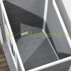 Wooden doghouse with weatherproof bitumen roof 71x58x77 cm gray - white